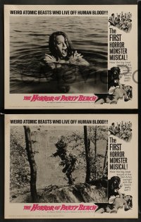 7z226 HORROR OF PARTY BEACH 8 LCs 1964 first horror monster musical, beach party & atomic beast!