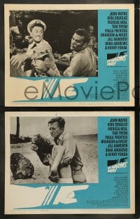 7z570 IN HARM'S WAY 7 LCs 1965 John Wayne, Kirk Douglas, Otto Preminger, great Saul Bass border art!