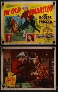 7z243 IN OLD AMARILLO 8 LCs 1951 Roy Rogers in Texas, Estelita Rodriguez, Edwards, Trigger!