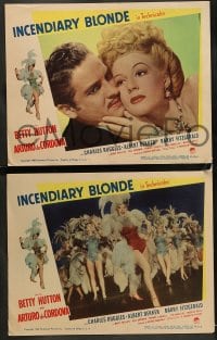 7z245 INCENDIARY BLONDE 8 LCs 1945 Barry Fitzgerald, sexy showgirl Betty Hutton as Texas Guinan!
