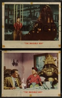 7z831 INVISIBLE BOY 3 LCs 1957 Robby the Robot, Richard Eyer, cool sci-fi images!