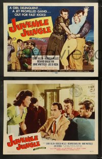 7z270 JUVENILE JUNGLE 8 LCs 1958 a girl delinquent & a jet propelled gang out for fast kicks!