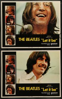 7z284 LET IT BE 8 LCs 1970 The Beatles, John, Paul, Ringo & George, ultra rare complete set!