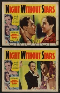 7z347 NIGHT WITHOUT STARS 8 LCs 1952 David Farrar, Nadia Gray, Maurice Teynac!