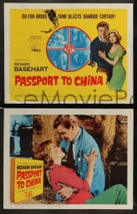 7z366 PASSPORT TO CHINA 8 LCs 1961 Richard Basehart tries to help Lisa Gastoni flee Red China!