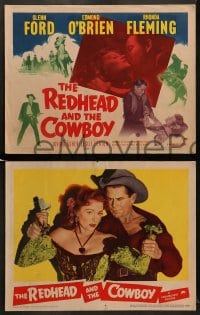 7z389 REDHEAD & THE COWBOY 8 LCs 1951 Glenn Ford & sexy Rhonda Fleming, with Edmond O'Brien!