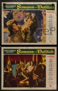 7z761 SAMSON & DELILAH 4 LCs 1949 Cecil B. DeMille, sexy Hedy Lamarr & Victor Mature!