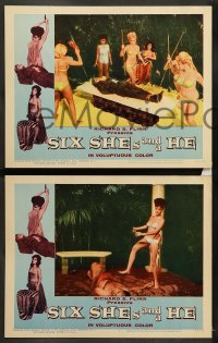 7z424 SIX SHE'S & A HE 8 LCs 1965 six love-starved goddesses find pagan revenge!