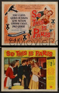 7z431 SO THIS IS PARIS 8 LCs 1954 sailor Tony Curtis is on leave and in love with Gloria DeHaven!