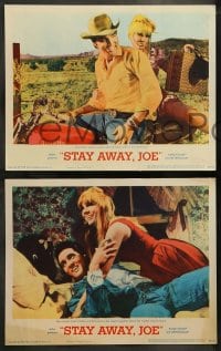 7z451 STAY AWAY JOE 8 LCs 1968 great images of Elvis Presley w/sexy Quentin Dean, Joan Blondell!