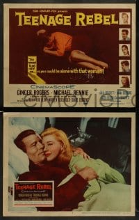 7z469 TEENAGE REBEL 8 LCs 1956 Michael Rennie sends daughter to mom Ginger Rogers so he can have fun