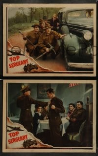 7z866 TOP SERGEANT 3 LCs 1942 Army solders Leo Carrillo & Andy Devine, plus sexy Elyse Knox!