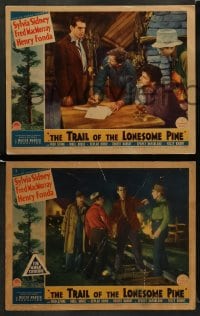 7z867 TRAIL OF THE LONESOME PINE 3 LCs 1936 great images of Fred MacMurray, Henry Fonda!