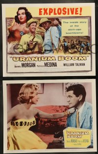 7z515 URANIUM BOOM 8 LCs 1956 Dennis Morgan, sexy Patricia Medina, directed by William Castle!