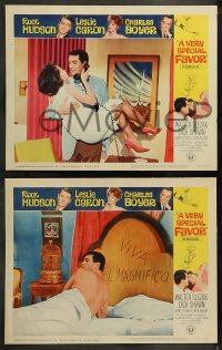 7z779 VERY SPECIAL FAVOR 4 LCs 1965 Charles Boyer, Rock Hudson, sexy Leslie Caron!