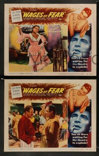 7z869 WAGES OF FEAR 3 LCs 1955 Yves Montand & Vera Clouzot, Henri-Georges Clouzot