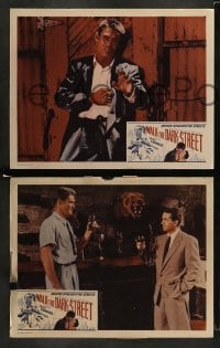 7z870 WALK THE DARK STREET 3 LCs 1956 great images of Chuck Connors and Don Ross!