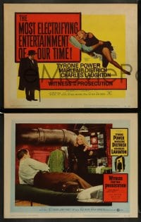 7z543 WITNESS FOR THE PROSECUTION 8 LCs 1958 Billy Wilder, Tyrone Power, Marlene Dietrich, Laughton