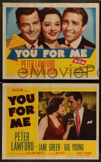 7z550 YOU FOR ME 8 LCs 1952 should pretty Jane Greer marry Peter Lawford or Gig Young, money or love