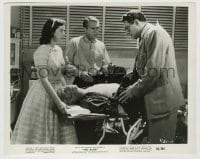 8a118 BLOB 8x10.25 still R1964 Steve McQueen & Aneta Corsaut with wounded man & doctor!