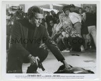 8a143 BULLITT 8.25x10.25 still 1969 great c/u of Steve McQueen with gun kneeling over dead body!