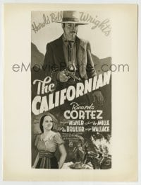 8a148 CALIFORNIAN 7.75x10.25 still 1937 art of Ricardo Cortez & Marjorie Weaver used on 3-sheet!