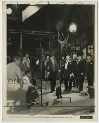 8a164 CHAMPAGNE WALTZ candid 8x10.25 still 1937 Jack Oakie, Herman Bing, director Eddie Sutherland!