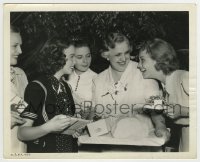 8a212 DEANNA DURBIN/NAN GREY 8x10 still 1930s their teacher gives them a party by Ed Estabrook!