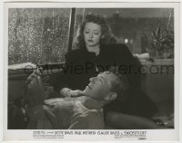 8a215 DECEPTION 8x10.25 still 1946 c/u of Paul Henreid talks to Bette Davis as he lays beside her!