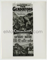 8a216 DEMETRIUS & THE GLADIATORS 7.75x9.75 still 1954 Susan Hayward, Mature, art used on the insert!