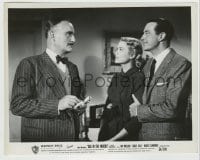 8a224 DIAL M FOR MURDER 8x10.25 still 1954 Hitchcock, John Williams talks to Ray Milland & Grace Kelly