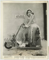 8a227 DIANA LEWIS 8x10 still 1938 she's young & in full Hawaiian outfit on parked motor scooter!