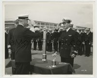 8a232 DIVE BOMBER 8.25x10 still 1941 Errol Flynn in dress uniform at awards ceremony by Crail!