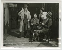 8a247 DOUBLE LIFE 8.25x10 still 1947 Ronald Colman cordially greets a group of stagehands in alley!