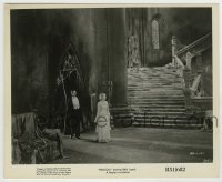 8a254 DRACULA 8.25x10 still R1951 Tod Browning classic, vampire Bela Lugosi & Helen Chandler in castle!