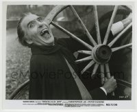 8a255 DRACULA A.D. 1972 8.25x10 still 1972 best c/u of vampire Christopher Lee showing his fangs!