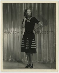 8a276 ELEANOR POWELL 8.25x10 still 1943 modeling a hand knit dress from her personal wardrobe!