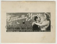 8a286 ETERNALLY YOURS 8x10 key book still 1939 sexy Loretta Young & David Niven on the 24-sheet!