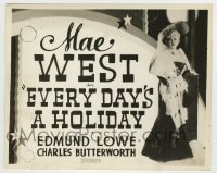 8a288 EVERY DAY'S A HOLIDAY Other Company 8x9.75 still 1937 Mae West on the half-sheet!