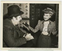 8a331 FRISCO SAL candid 8x10 still 1945 Susanna Foster keeps in character when greeting Andy Devine!