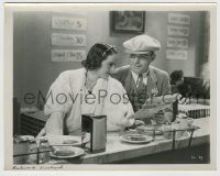 8a338 GAMBLING LADY 8x10.25 still 1934 Pat O'Brien shows Barbara Stanwyck in furs the headline!