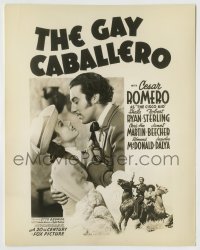 8a341 GAY CABALLERO 8x10.25 still 1940 Cesar Romero as The Cisco Kid & Sheila Ryan on the 1-sheet!