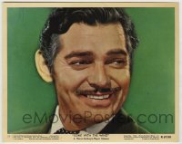 8a015 GONE WITH THE WIND color 8x10 still #11 R1967 best super close up of smiling Clark Gable!