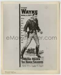 8a426 HORSE SOLDIERS 8.25x10 still 1959 full-length art of John Wayne used on newspaper ads!