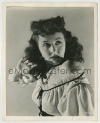 8a431 HOUSE OF FRANKENSTEIN 8.25x10 still 1944 great close up of scared beauty Elena Verdugo!