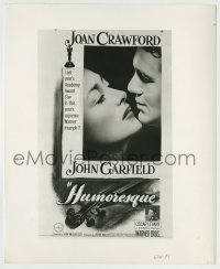 8a440 HUMORESQUE 8.25x10 still 1946 art of John Garfield & Joan Crawford used on the three-sheet!