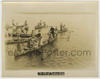 8a468 ISLE OF SUNKEN GOLD 8x10 still 1927 Duke Kahanamoku with Anita Stewart & others in canoes!