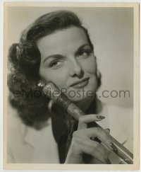 8a478 JANE RUSSELL 8.25x10 still 1954 sexy head & shoulders portrait with cane by Ernest Bachrach!