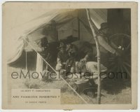 8a458 INHERITED PASSIONS 8x10 LC 1916 cowboys washing up outside of tent before eating!