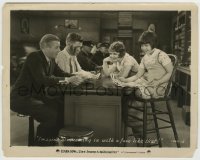 8a581 LOVE AMONG THE MILLIONAIRES 8x10.25 still 1930 Clara Bow smiles at Gallagher & Erwin in diner!
